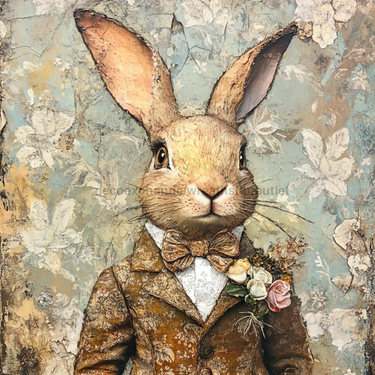 Easter Sign, Cute Bunny,, DCO-12759, Sign For Wreath, 10x10